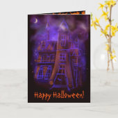 Carte d'Halloween effrayante (Fleur jaune)