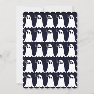 Carte d'Halloween Fantômes et chauves-souris