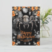 Carte d'Halloween florale effrayant (Debout devant)