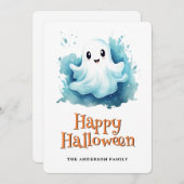Carte d'Halloween Ghost (Devant / Derrière)