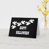 Carte d'Halloween Ghost Party, noir (Fleur jaune)