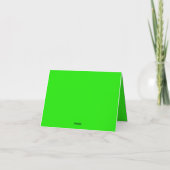 Carte d'Halloween gothique verte Arlequin (Dos)