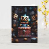 Carte d'Halloween Jack-in-a-Box éffrayante (Fleur jaune)