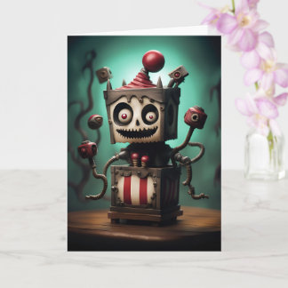 Carte d'Halloween Jack-in-a-Box éffrayante