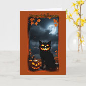 Carte d'Halloween Jack-O-Lantern (Fleur jaune)