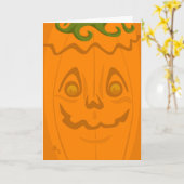 Carte d'Halloween Jack o' Lantern (Fleur jaune)