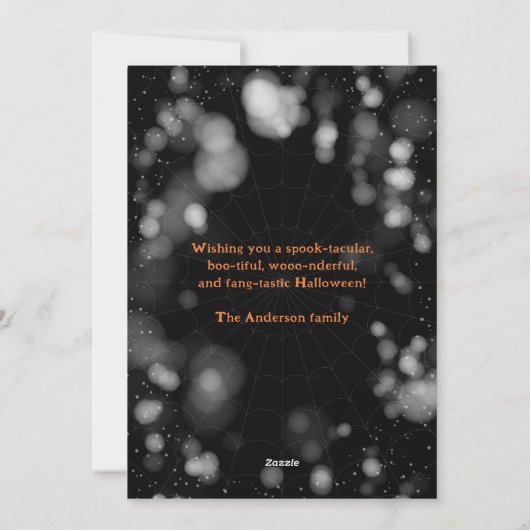 Carte d'Halloween Jack O'Lantern Floral (Dos)