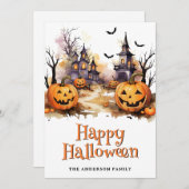 Carte d'Halloween Jack O'Lanterns (Devant / Derrière)