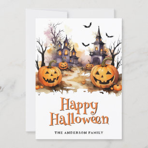 Carte d'Halloween Jack O'Lanterns