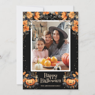 Carte d'Halloween joyeux Jack-O'-Lanterns
