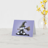 Carte d'Halloween KiniArt Westie Witch (Fleur jaune)
