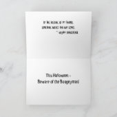 Carte d'Halloween "La Maison de Nuit" (Intérieur)