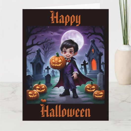 Carte d'Halloween Little Vampire (Devant)