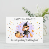 Carte d'Halloween Little Witch (Debout devant)