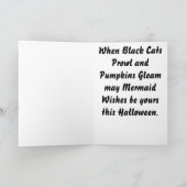 Carte d'Halloween Mermaid avec tenue colorée (Intérieur)