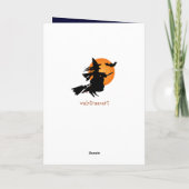 Carte d'Halloween mignonne avec Chouette, chauves- (Dos)