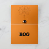 Carte d'Halloween mignonne avec Hound et Citrouill (Intérieur)