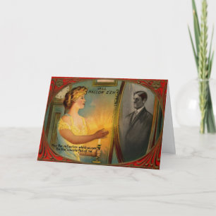 Carte d'Halloween miroir vintage