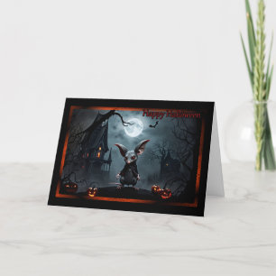 Carte d'Halloween Monstre Rat