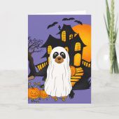 Carte d'Halloween noir et tan Cavalier Ghost (Devant)