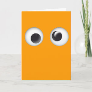Carte d'Halloween Orange Googly Eyes
