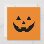 Carte d'Halloween orange Jack-o'-lantern (Devant)