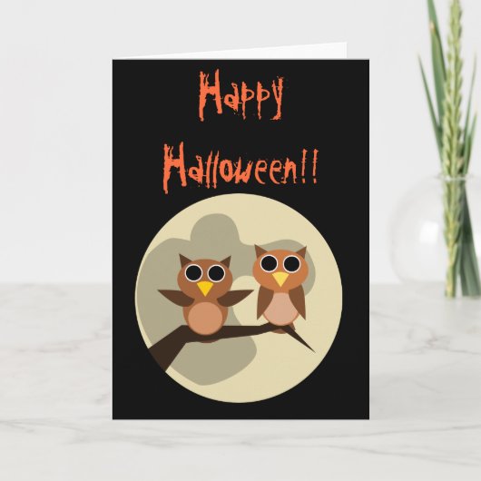 Carte d'Halloween Owl (Devant)