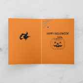 Carte d'Halloween pour amoureux de les chats, poèm (Intérieur)