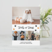 Carte d'Halloween pour animaux de compagnie ou de  (Debout devant)