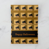Carte d'Halloween pour chat et Citrouille (Intérieur)