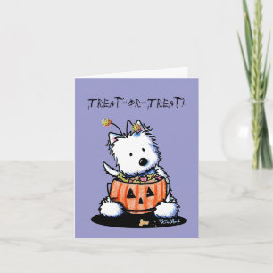 Carte d'Halloween pour chien Westie Terrier