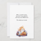 Carte d'Halloween pour enfants Citrouille (Dos)