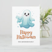 Carte d'Halloween pour enfants Citrouilles Ghosts (Debout devant)