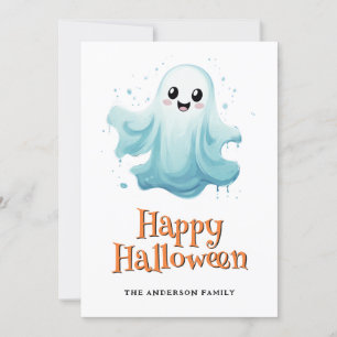 Carte d'Halloween pour enfants Citrouilles Ghosts