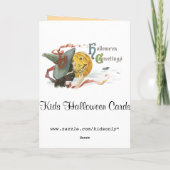 Carte d'Halloween pour enfants vintage (Dos)