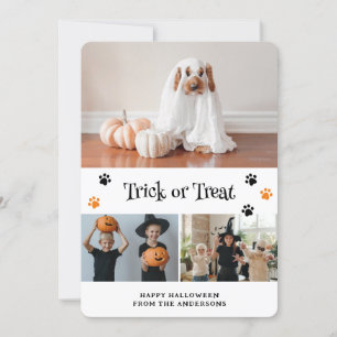 Carte d'Halloween pour fantôme ou de traitement
