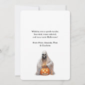 Carte d'Halloween pour les Empreintes de pattes fa (Dos)