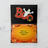 Carte d'Halloween pour les Giraffes et les Araigné (Intérieur)
