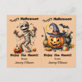 Carte d'Halloween pour maman et Jack o' Lantern Pa (Devant)