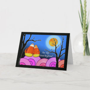 Carte d'Halloween pour petit ami, Candy Corn Coupl
