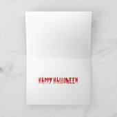 Carte d'Halloween Red Bat Cloud (Intérieur)