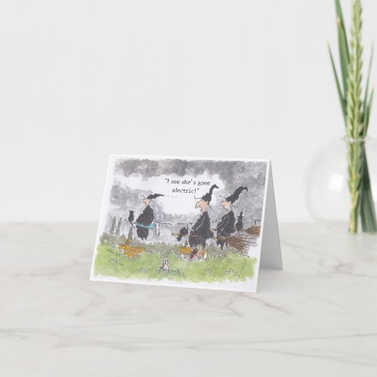 Carte d'Halloween remplie par sorcière (Devant)