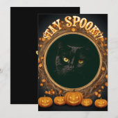 Carte d'Halloween. Restez effrayants ! (Devant / Derrière)