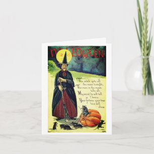 Carte d'Halloween rétro