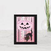 Carte d'Halloween rose et noir blanc pour les affa (Dos)