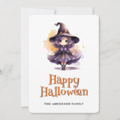 Carte d'Halloween sorcière (Devant)