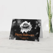 Carte d'Halloween sympa pour les enfants amusants (Devant)