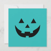 Carte d'Halloween très turquoise Jack-o'-lantern (Devant)
