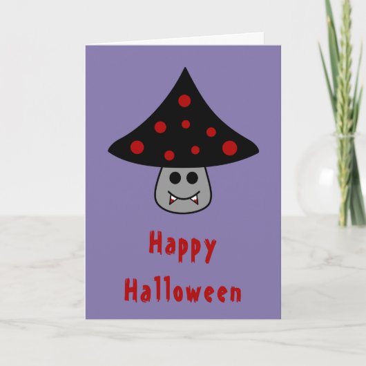 Carte d'Halloween Vampire Champignons (Devant)