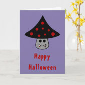 Carte d'Halloween Vampire Champignons (Fleur jaune)